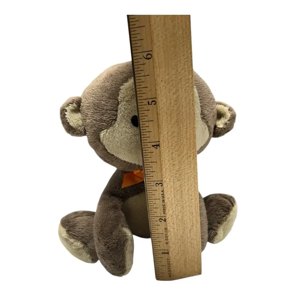 Carter's Child of Mine Monkey Plush Brown Tan Orange Bow Baby Stuffed Animal
